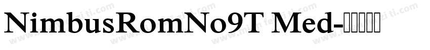 NimbusRomNo9T Med字体转换